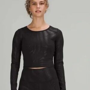Lululemon Wunder Train Cropped Long Sleeve size 6